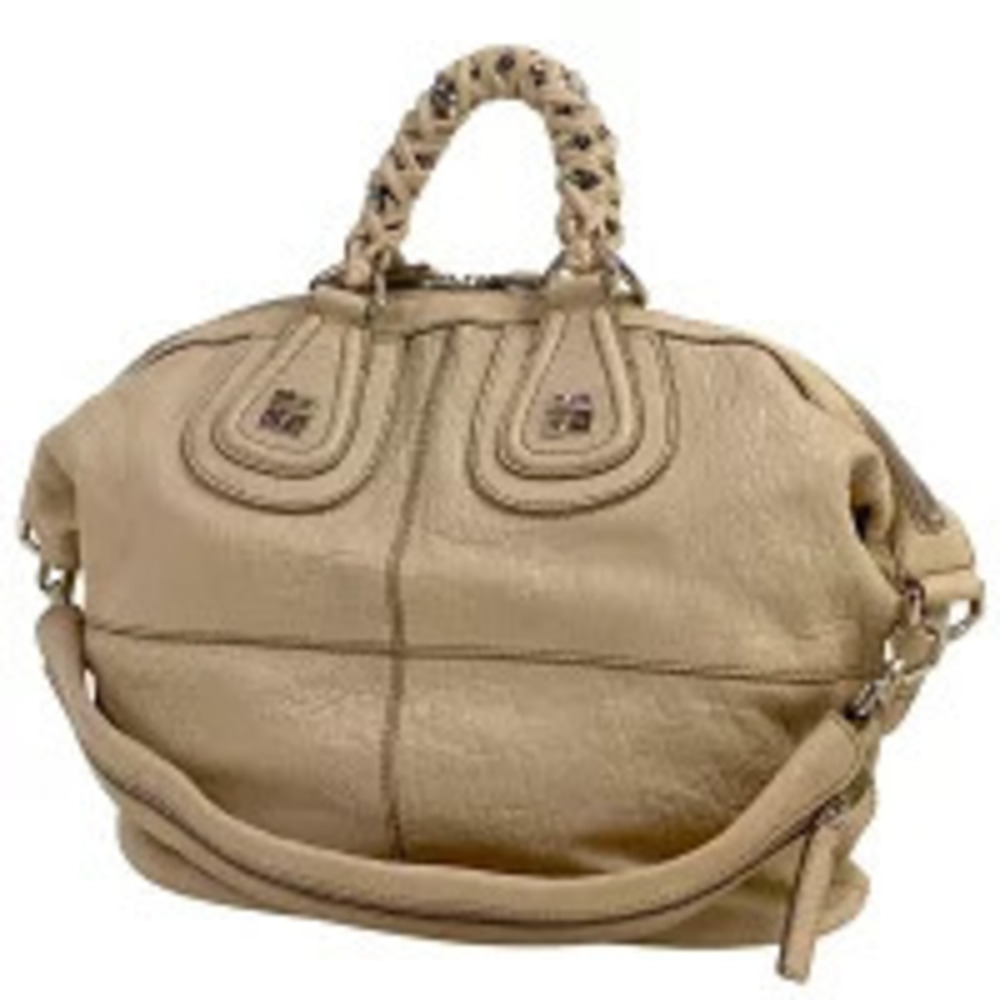 Givenchy Nightingale 2way Shoulder Bag leather beige